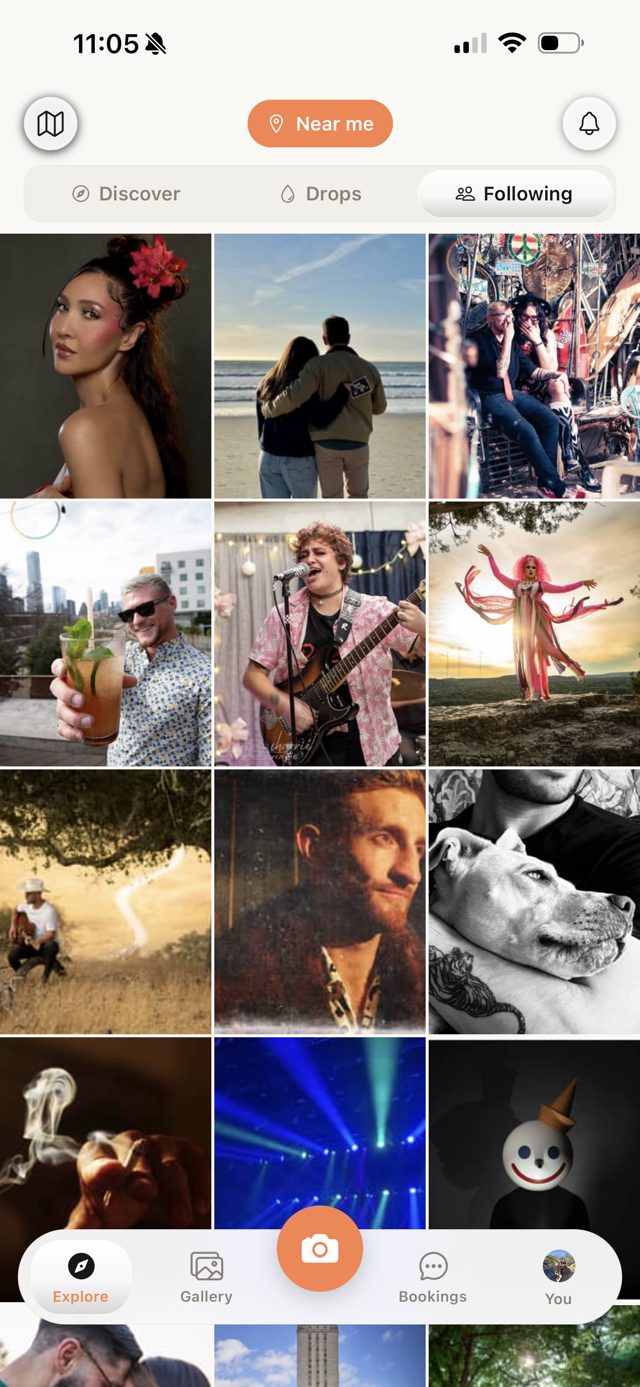Twila app showing a gallery of delivered photos